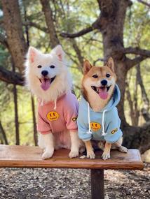 img 1 attached to 🐶 ChoChoCho Smile Dog Hoodie: Stylish Smiley Face Sweater for Dogs and Puppies