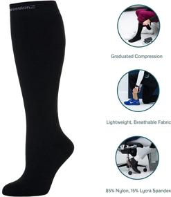 img 1 attached to 🧦 CompressionZ Compression Socks 20-30 mmHG - Ideal for Men & Women, Nurses, Runners