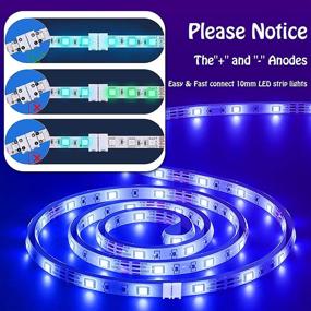 img 3 attached to 🔌 46-Piece LED Strip Connector Kit for 10mm 4 Pin 5050 RGB LED Lights - No Soldering, Gapless Connector, L-T-Connector Clips, and Tools