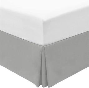 img 4 attached to 🛏️ Queen Size Mellanni Light Gray Bedskirt - 15-Inch Tailored Drop Pleated Dust Ruffle - Easy Fit, Wrinkle, Fade, Stain Resistant - Bed Frame and Box Spring Cover - 1 Bedskirt (Light Grey)