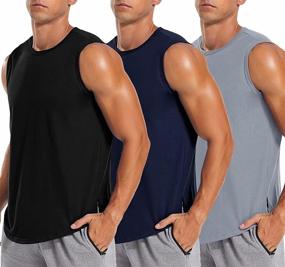 img 4 attached to Men's Sleeveless Shirts for Bodybuilding and Active Lifestyles by LecGee