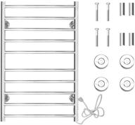 🔌 toyeeka curved 10-bar electric wall mounted towel warmer, hardwired bath towel heater for warm and cozy towels logo