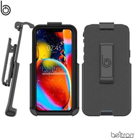 img 1 attached to 📱 BELTRON: Кобура для пояса с клипсой для OtterBox Symmetry - iPhone 11 6.1" (чехол не включен), усиленные механизмом надежной фиксации, быстроразъемной защелкой и встроенным подставкой