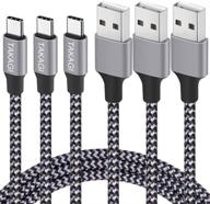 🔌 high-speed usb type c cable 3a fast charging (3-pack 6ft) by takagi – compatible with galaxy s10, s9, s8, s20 plus, note 10, 9, 8 and more! logo