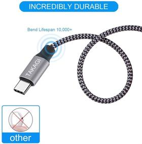 img 2 attached to 🔌 High-Speed USB Type C Cable 3A Fast Charging (3-Pack 6ft) by TAKAGI – Compatible with Galaxy S10, S9, S8, S20 Plus, Note 10, 9, 8 and More!