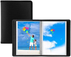 img 4 attached to Dunwell Small Black Photo Album 4x6 - (2 Pack), 24 Pages, Holds Up to 48 Pictures, 4x6 Portfolio Folder for Artwork, Ideal Art Book for Postcards or Picture Storage, Photo Book for 4x6 Pictures