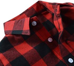 img 2 attached to Uwback Sleeve Flannel Check Shirts