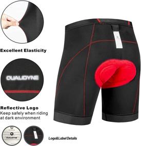 img 2 attached to Qualidyne Men's Cycling Bike Shorts - 3D Padded Bicycle Riding Pants for Bike Biking - Cycle Shorts