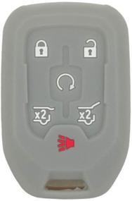 img 3 attached to SEGADEN Silicone Cover Protector Case Holder Skin Jacket Compatible With CHEVROLET GMC 6 Button Remote Key Fob CV4617 Gray