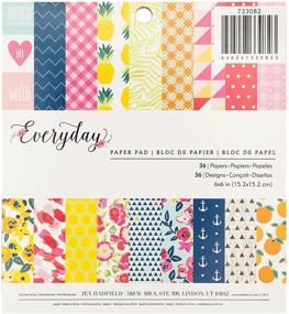 img 1 attached to 📚 American Crafts Pebbles Jen Hadfield Everyday 6 X 6 Inch 36 Sheet Paper Pad: Perfect for DIY Crafts and Scrapbooking!