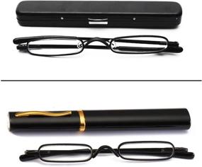 img 3 attached to 👓 Pocket Readers with Pen Clip Case for Glasses Case 2.50 - Mini Slim Reading Glasses