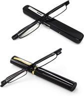 👓 pocket readers with pen clip case for glasses case 2.50 - mini slim reading glasses logo