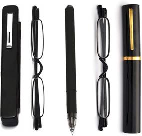 img 1 attached to 👓 Pocket Readers with Pen Clip Case for Glasses Case 2.50 - Mini Slim Reading Glasses