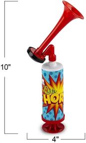 img 2 attached to 📣 Set of 3 ArtCreativity Mini Air Horn Pumps - 10 Inch Noisemakers for Sporting Events, Parties, Celebrations - Fun Birthday Party Favors and Goodie Bag Fillers for Kids and Adults