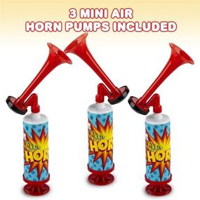 img 3 attached to 📣 Set of 3 ArtCreativity Mini Air Horn Pumps - 10 Inch Noisemakers for Sporting Events, Parties, Celebrations - Fun Birthday Party Favors and Goodie Bag Fillers for Kids and Adults