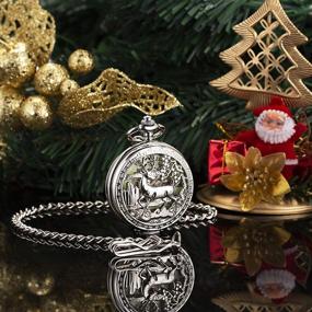 img 1 attached to Exquisite ManChDa Christmas Mechanical Skeleton Steampunk: A Timeless Holiday Timepiece