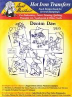 hot iron embroidery transfer - denim dan by aunt martha's logo