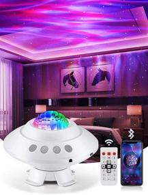 img 4 attached to 🌌 Enhance Your Bedroom with the One Fire Galaxy Projector: Bluetooth Star and Aurora Starlight Night Light