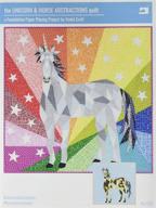 violet craft unicorn and horse abstractions quilt logo