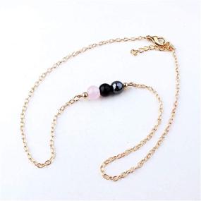 img 2 attached to Natural Hematite Necklace Protection Tourmaline