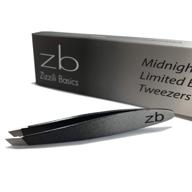 💇 zizzili basics mini slant tweezers - ultimate precision for eyebrow & facial hair removal (midnight ombre) logo