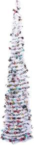 img 4 attached to 🎄 JBENG 5FT Collapsible Pencil Artificial Christmas Tree - Ideal for Apartments, Dorm Rooms, Parties, Shops, Weddings - Festive Decoration