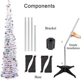 img 3 attached to 🎄 JBENG 5FT Collapsible Pencil Artificial Christmas Tree - Ideal for Apartments, Dorm Rooms, Parties, Shops, Weddings - Festive Decoration