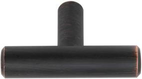 img 3 attached to Pack of 10, Oil Rubbed Bronze T-Bar Knobs, 1/2-Inch Diameter, 2-Inch Length (3-Inch Hole Center), by Amazon Basics