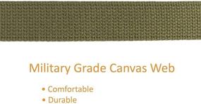 img 1 attached to Cotton Military Belt MADE Olive Men's Accessories