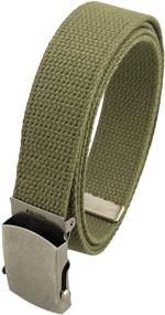 img 3 attached to Cotton Military Belt MADE Olive Men's Accessories