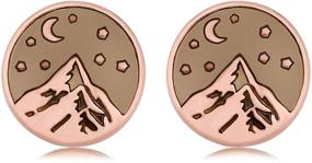 img 4 attached to 🌟 SENFAI Mountain Top Star Half Moon Earrings: Achieve Peak Style for Climbing and Hiking