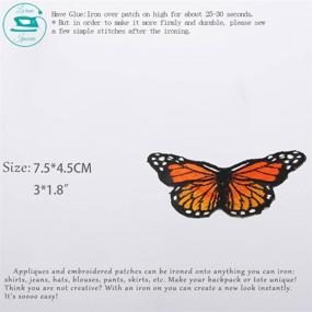 img 2 attached to Colorful XUNHUI Butterfly Iron on Patches - Vibrant Embroidered Appliques for Clothing (10 Pieces)