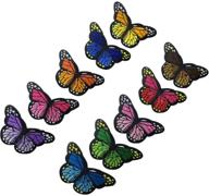 colorful xunhui butterfly iron on patches - vibrant embroidered appliques for clothing (10 pieces) logo