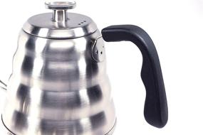 img 2 attached to ☕️ Premium Stainless Steel Pour Over Coffee Kettle with Thermometer 1.2L - Gooseneck Hand Grip - Includes Bonus Coffee Scoop