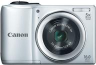 📷 silver canon powershot a810 digital camera with 16.0 mp, 5x digital image stabilized zoom, 28mm wide-angle lens, and 720p hd video recording (old model) logo