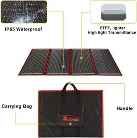 img 1 attached to 🌞 DOKIO 220W Foldable Solar Panel Kit: Lightweight & High-Efficiency Solution for Charging 12V Batteries/Power Stations (AGM LiFePo4) - Ideal for RV, Camping, and Boating with Controller, 2 USB Outputs