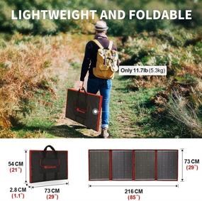 img 3 attached to 🌞 DOKIO 220W Foldable Solar Panel Kit: Lightweight & High-Efficiency Solution for Charging 12V Batteries/Power Stations (AGM LiFePo4) - Ideal for RV, Camping, and Boating with Controller, 2 USB Outputs