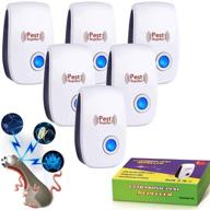 🐜 2021 upgraded ultrasonic pest repeller 6 packs - plug in indoor pest repellent for mosquito, insects, cockroaches, mouse, rats, bug, spider, ant - safe for humans and pets logo