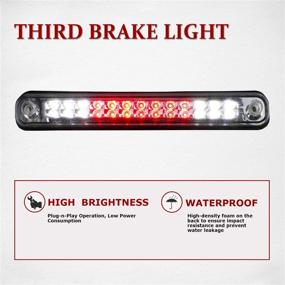 img 1 attached to Chrome LED Third Brake Light for Chevy Silverado, GMC Sierra, C/K, Sierra 1988-1998 - High Mount Stop & Cargo Light Replacement – Clear Lens, Durable Chrome Housing