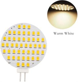 img 1 attached to 💡 Super Bright Warm White 12V-24V LED Light Bulb Pack of 2 - GRV G4 Bi-pin 48-2835 SMD for Camper RV Cabinet Dome Light (AC/DC)