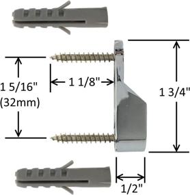 img 2 attached to 👕 Desunia Oval Closet Rod End Supports - Pack of 10 - Screw on Type - 15mm x 30mm - Polished Chrome