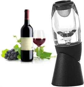 img 2 attached to Elevino Wine Aerator and Decanter Pourer Set with Filter - Enhancing Wine Taste Efficiently (Black)