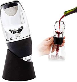img 4 attached to Elevino Wine Aerator and Decanter Pourer Set with Filter - Enhancing Wine Taste Efficiently (Black)