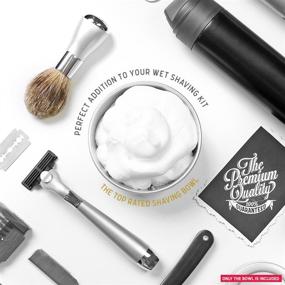 img 1 attached to 🪒 High-Quality Stainless Steel Shaving Bowl for Soap & Cream. Strong Metal Mug for Wet Shaving. Essential Addition to Your Shaving Kit. Double Layer, Smooth Shave, Unbreakable Mug with Heat Insulation