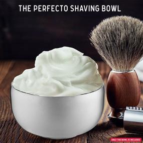 img 2 attached to 🪒 High-Quality Stainless Steel Shaving Bowl for Soap & Cream. Strong Metal Mug for Wet Shaving. Essential Addition to Your Shaving Kit. Double Layer, Smooth Shave, Unbreakable Mug with Heat Insulation