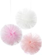 🎀 talking tables pink & gold party supplies: decorations, pom poms - ideal for baby shower, girls' party, 1st birthday, celebrations, and room décor logo