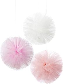 img 4 attached to 🎀 Talking Tables Pink & Gold Party Supplies: Decorations, Pom Poms - Ideal for Baby Shower, Girls' Party, 1st Birthday, Celebrations, and Room Décor
