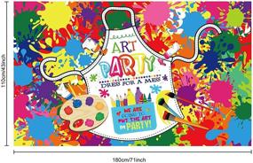 img 3 attached to 🎨 Artist Birthday Party Decorations backdrop Art Paint Party Banner Supplies for Wall Photography Background