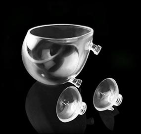 img 1 attached to 2 Pack Mini Crystal Glass Aquarium Tank Plant Cup Pot Holder with Suction Cups for Fish Tank Aquarium Decor