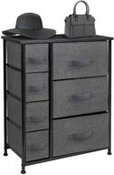 🗄️ sorbus dresser with drawers - versatile furniture storage tower for bedroom, hallway, closet & office organization - durable steel frame, wooden top, convenient easy-pull fabric bins (black/charcoal) логотип